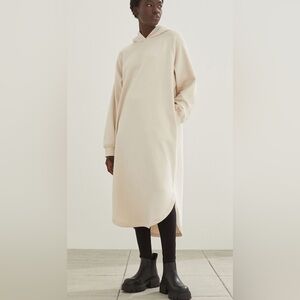NWT H&M Beige Hooded Sweatshirt Dress